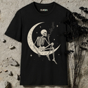Smoking Skeleton On The Moon T-Shirt