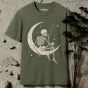 Smoking Skeleton On The Moon T-Shirt