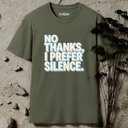 no thanks, i prefer silence. retro T-Shirt
