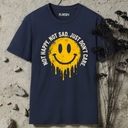 not happy. not sad. just don't care smiley  T-Shirt