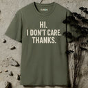 Hi. I don't care. Thanks. T-Shirt