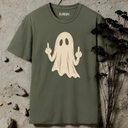 Ghost Middle Finger Halloween T-Shirt