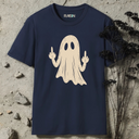 Ghost Middle Finger Halloween T-Shirt