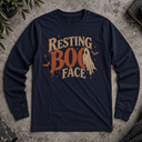 Resting Boo Face Halloween Long Sleeve Tee