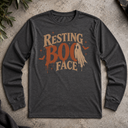 Resting Boo Face Halloween Long Sleeve Tee