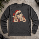 Santa Middle Finger  Long Sleeve Tee