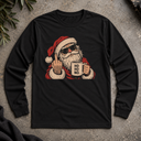 Santa Middle Finger  Long Sleeve Tee