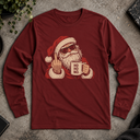 Santa Middle Finger  Long Sleeve Tee