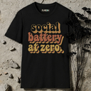 social battery at zero retro T-Shirt