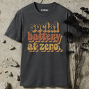 social battery at zero retro T-Shirt