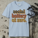 social battery at zero retro T-Shirt